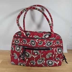Vera Bradley Disco Daisy Shoulder Bag Purse Red White Retired